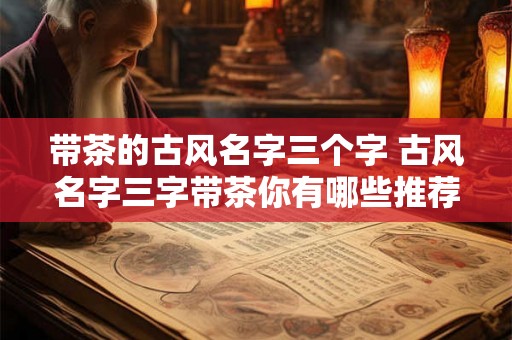 带茶的古风名字三个字 古风名字三字带茶你有哪些推荐