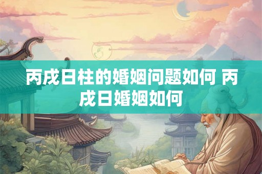 丙戌日柱的婚姻问题如何 丙戌日婚姻如何
