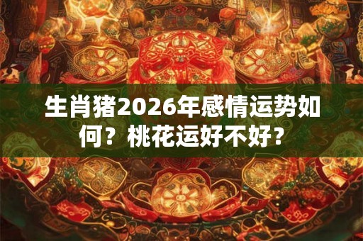 生肖猪2026年感情运势如何？桃花运好不好？