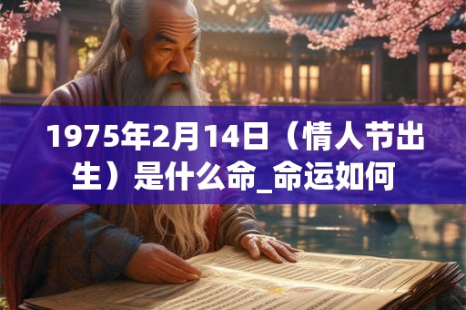 1975年2月14日（情人节出生）是什么命_命运如何