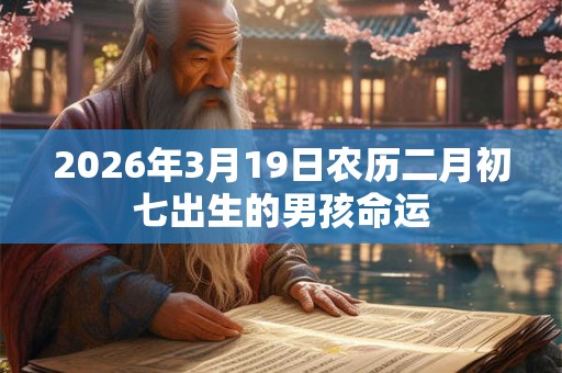 2026年3月19日农历二月初七出生的男孩命运 2026年3月19日农历二月初七出生的男孩命运