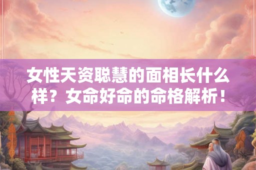 女性天资聪慧的面相长什么样？女命好命的命格解析！