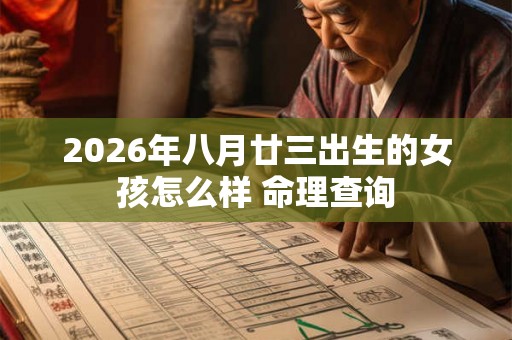 2026年八月廿三出生的女孩怎么样 命理查询