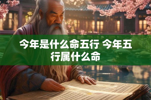 今年是什么命五行 今年五行属什么命