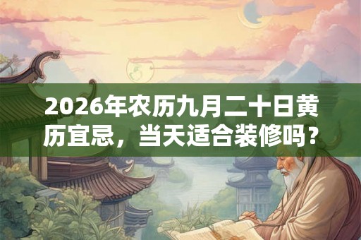 2026年农历九月二十日黄历宜忌,当天适合装修吗? 2026年农历九月二十日黄历宜忌,当天适合装修吗?