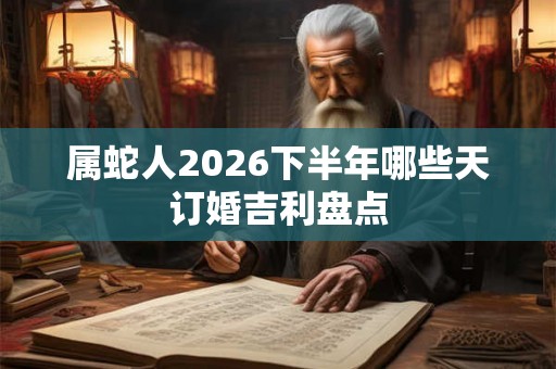 属蛇人2026下半年哪些天订婚吉利盘点