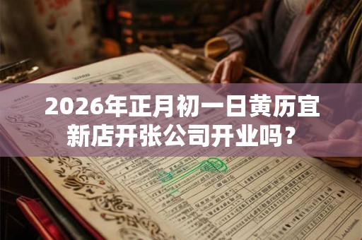 2026年正月初一日黄历宜新店开张公司开业吗? 2026年正月初一日黄历宜新店开张公司开业吗?