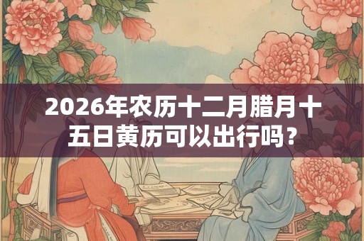 2026年农历十二月腊月十五日黄历可以出行吗？
