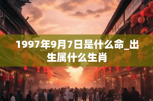 1997年9月7日是什么命_出生属什么生肖