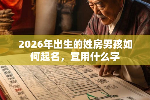 2026年出生的姓房男孩如何起名，宜用什么字