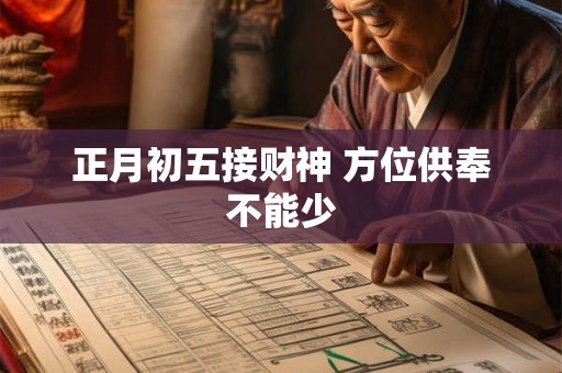 正月初五接财神 方位供奉不能少