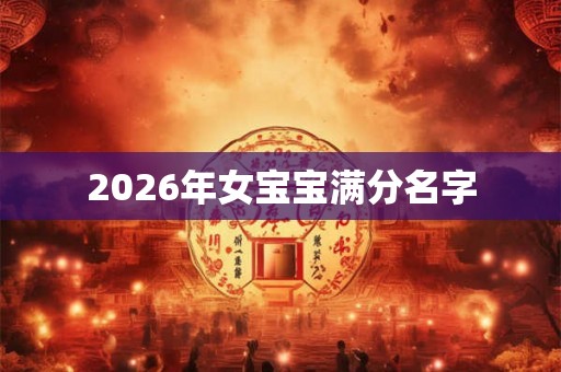2026年女宝宝满分名字