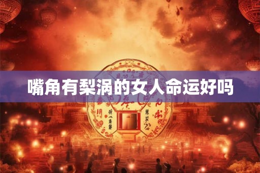 嘴角有梨涡的女人命运好吗 嘴角有梨涡的女人命运好吗