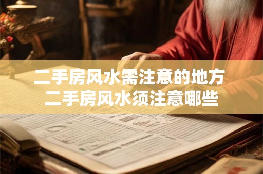 二手房风水需注意的地方 二手房风水须注意哪些