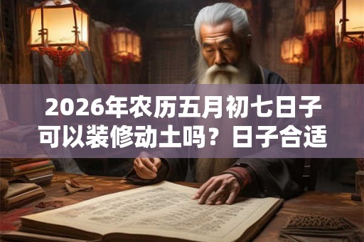 2026年农历五月初七日子可以装修动土吗?日子合适吗? 2026年农历五月初七日子可以装修动土吗?日子合适吗?