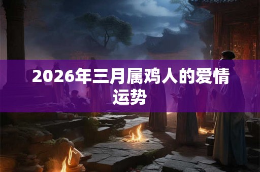 2026年三月属鸡人的爱情运势