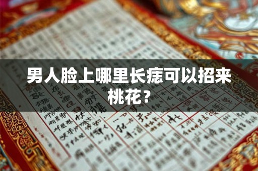 男人脸上哪里长痣可以招来桃花? 男人脸上哪里长痣可以招来桃花?