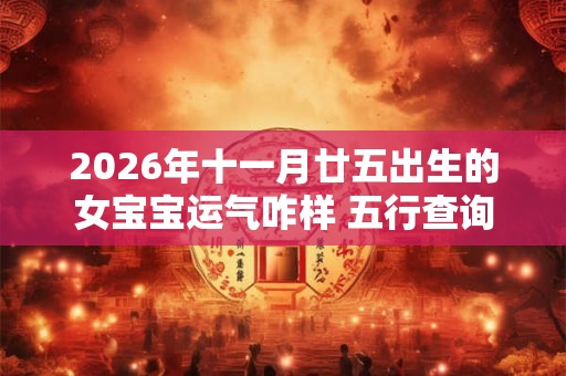 2026年十一月廿五出生的女宝宝运气咋样 五行查询