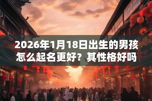 2026年1月18日出生的男孩怎么起名更好？其性格好吗？
