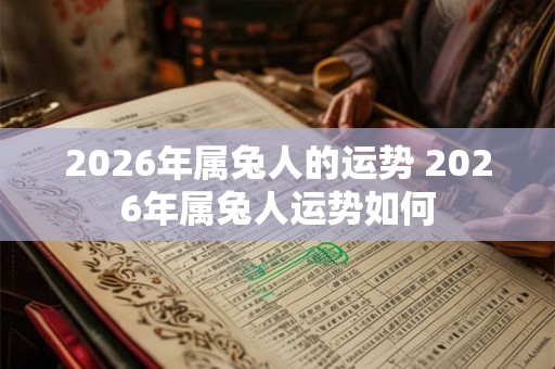 2026年属兔人的运势 2026年属兔人运势如何