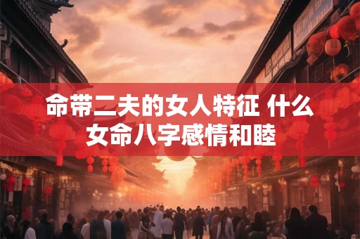命带二夫的女人特征 什么女命八字感情和睦