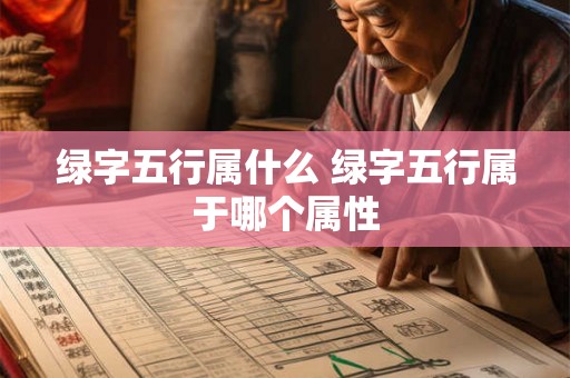 绿字五行属什么 绿字五行属于哪个属性
