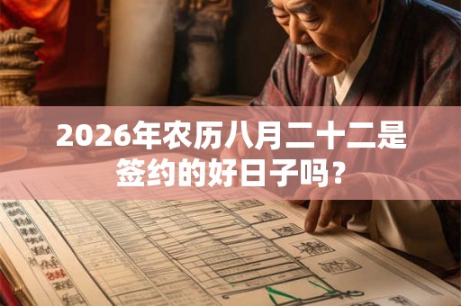 2026年农历八月二十二是签约的好日子吗? 2026年农历八月二十二是签约的好日子吗?