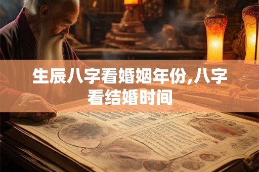 生辰八字看婚姻年份,八字看结婚时间