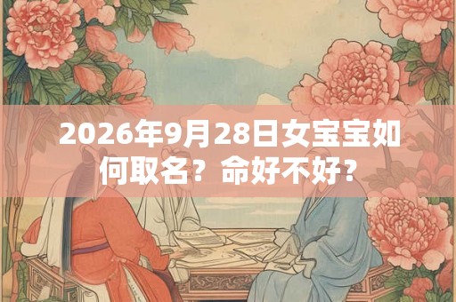 2026年9月28日女宝宝如何取名？命好不好？