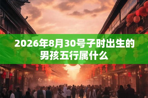 2026年8月30号子时出生的男孩五行属什么