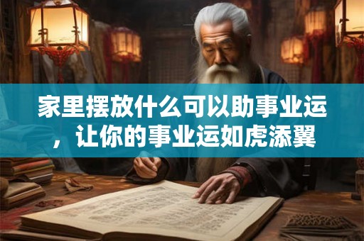 家里摆放什么可以助事业运，让你的事业运如虎添翼