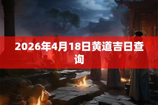 2026年4月18日黄道吉日查询