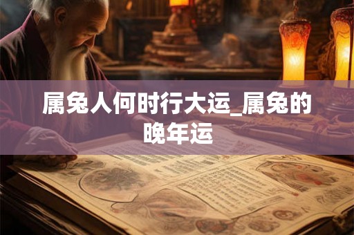 属兔人何时行大运_属兔的晚年运