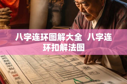 八字连环图解大全  八字连环扣解法图