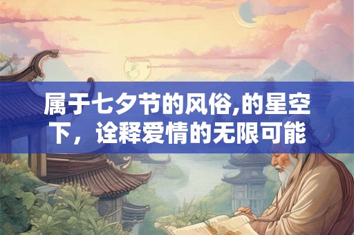 属于七夕节的风俗,的星空下,诠释爱情的无限可能 属于七夕节的风俗,的星空下,诠释爱情的无限可能