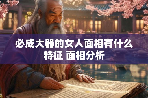 必成大器的女人面相有什么特征 面相分析 必成大器的女人面相有什么特征 面相分析