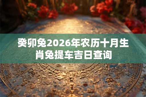 癸卯兔2026年农历十月生肖兔提车吉日查询