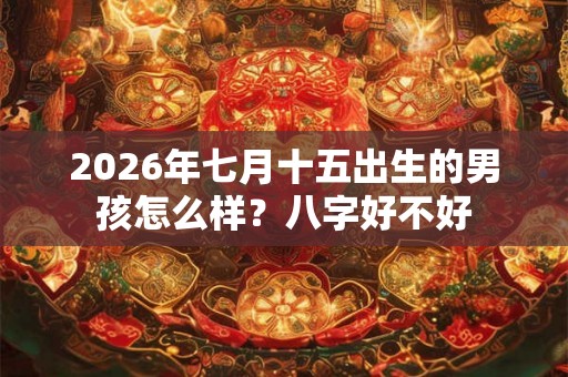2026年七月十五出生的男孩怎么样？八字好不好