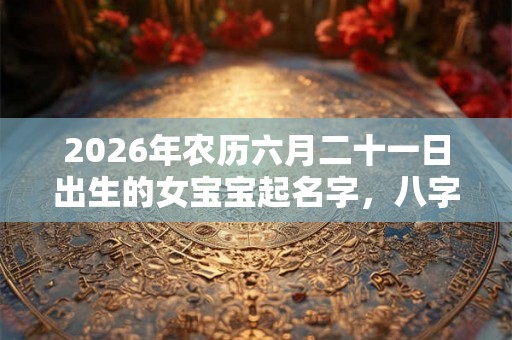 2026年农历六月二十一日出生的女宝宝起名字，八字五行起名大全