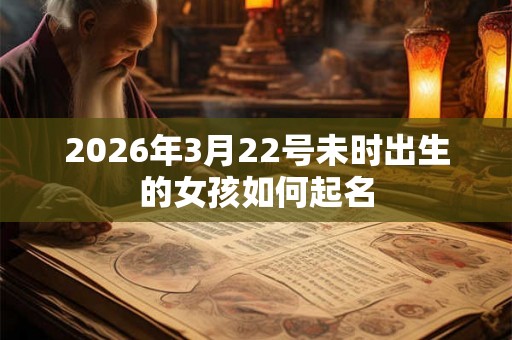 2026年3月22号未时出生的女孩如何起名