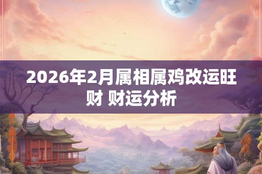 2026年2月属相属鸡改运旺财 财运分析