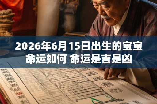 2026年6月15日出生的宝宝命运如何 命运是吉是凶