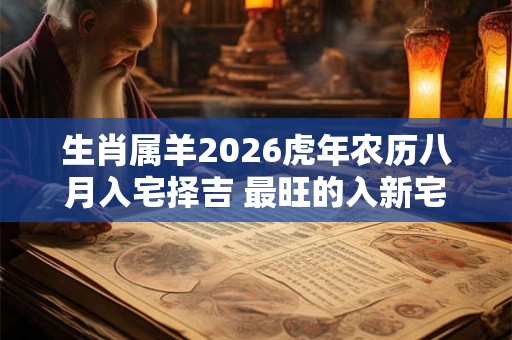 生肖属羊2026虎年农历八月入宅择吉 最旺的入新宅好日子