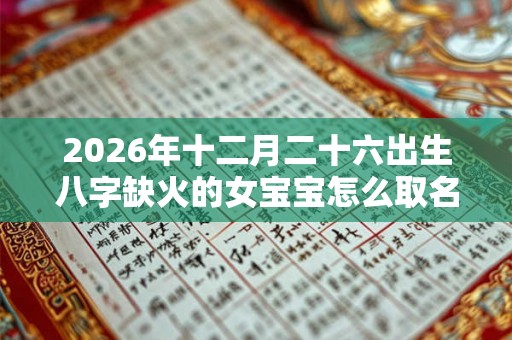 2026年十二月二十六出生八字缺火的女宝宝怎么取名