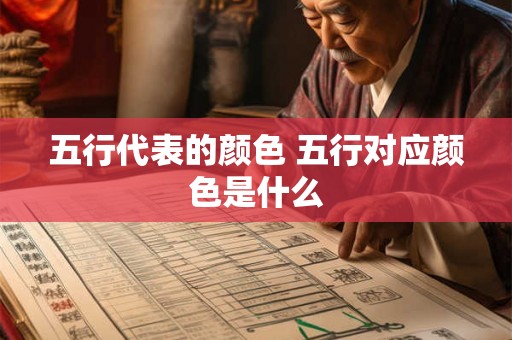 五行代表的颜色 五行对应颜色是什么