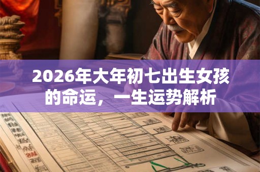 2026年大年初七出生女孩的命运，一生运势解析