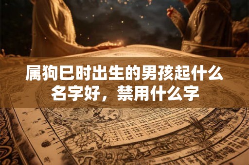 属狗巳时出生的男孩起什么名字好，禁用什么字