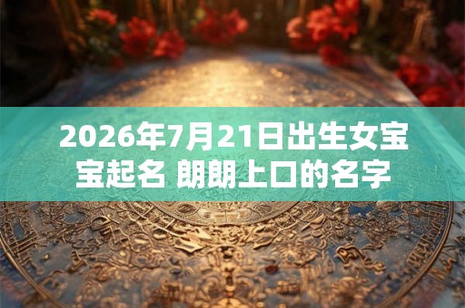 2026年7月21日出生女宝宝起名 朗朗上口的名字 2026年7月21日出生女宝宝起名 朗朗上口的名字