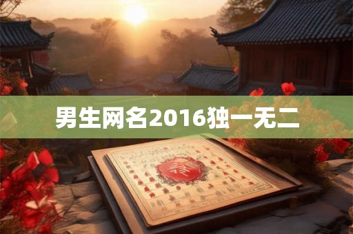 男生网名2016独一无二 男生网名2016独一无二