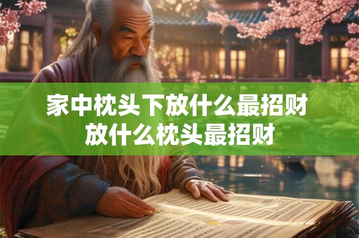 家中枕头下放什么最招财 放什么枕头最招财
